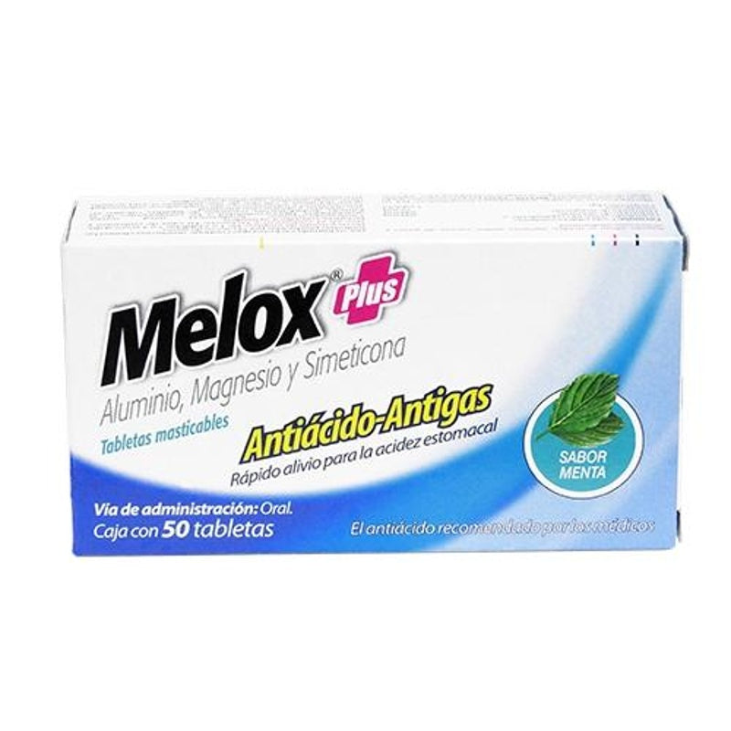 Melox Plus Menta 50 Tabletas Mast