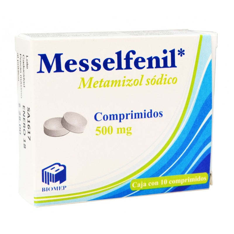 Metamizol Sodico 500 Mg Con 10 Comprimidos Messelfenil