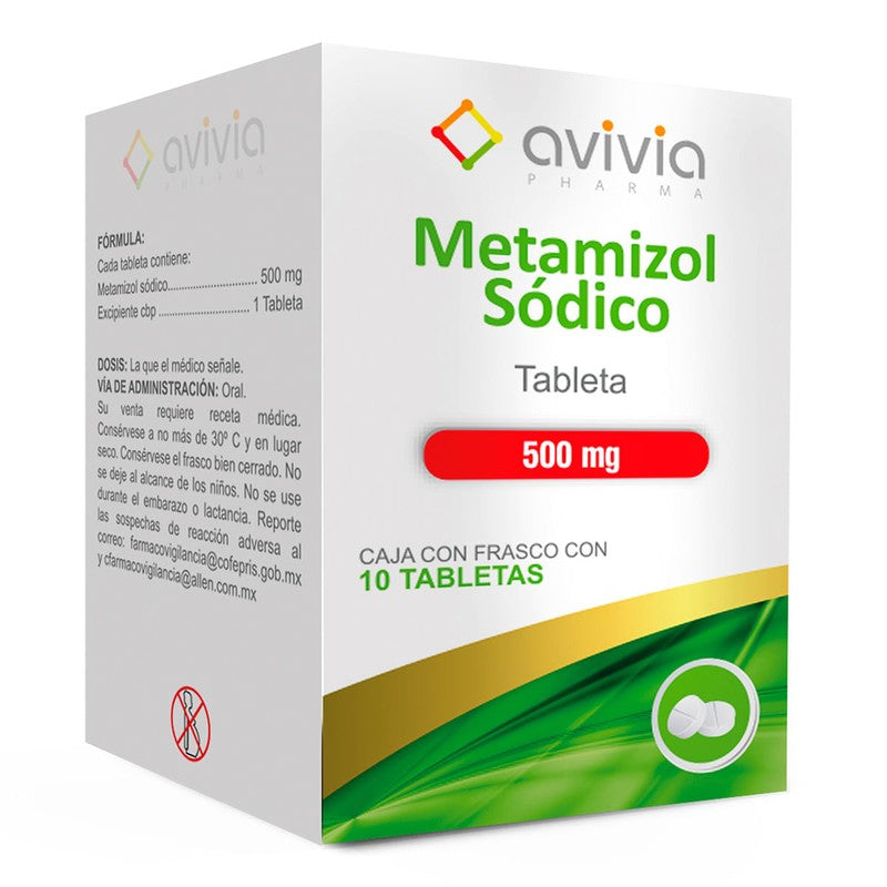 Metamizol Sodico 500 Mg Con 10 Tabletas Avvia 7501342801131 2