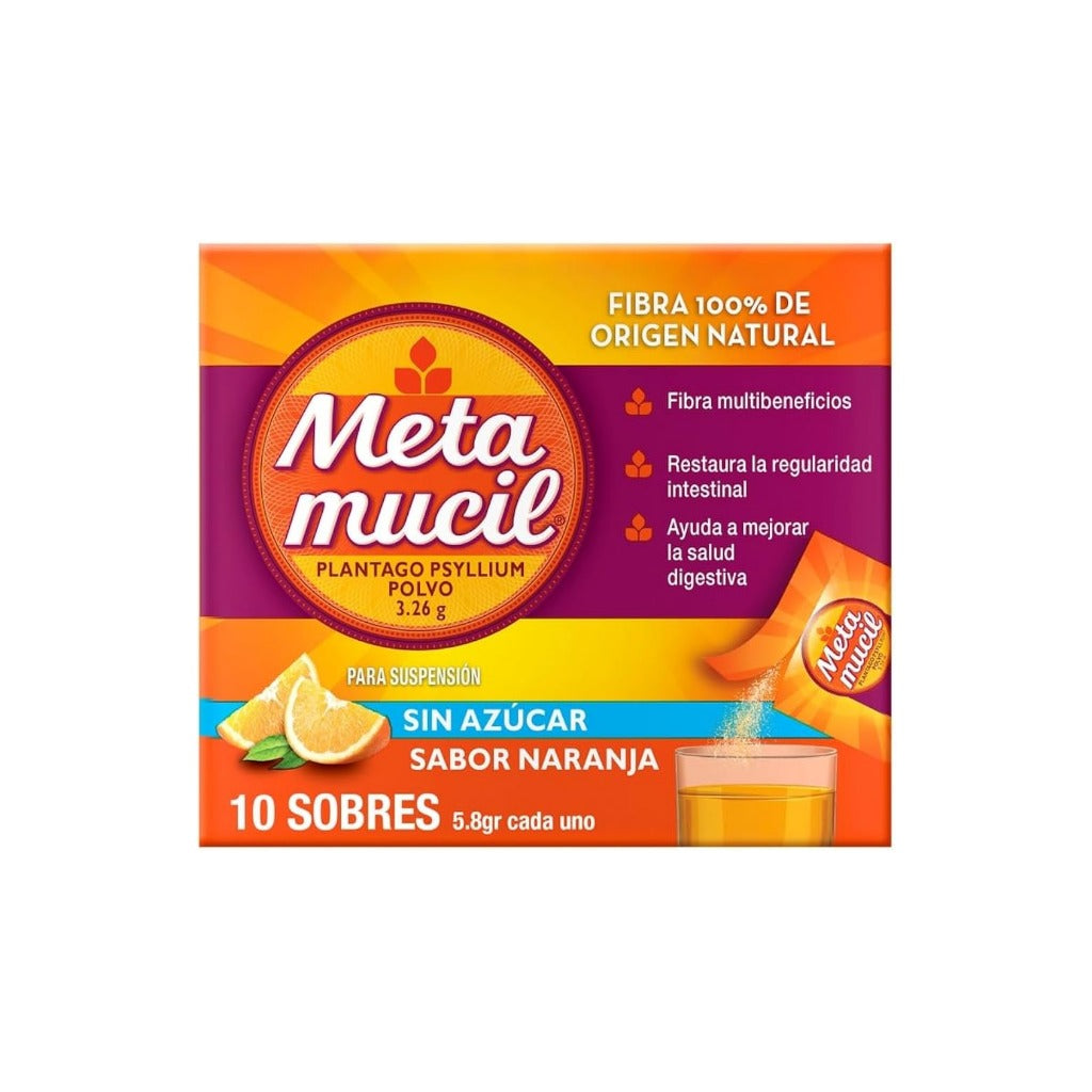 Metamucil Naranja 5.8 Gr 10 Sobres Polvo 7501001245214