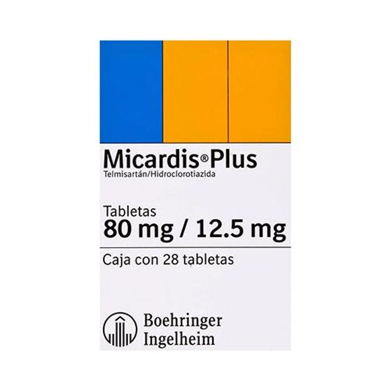 Micardis Plus 80 / 12.5 Mg Con 28 Tabletas