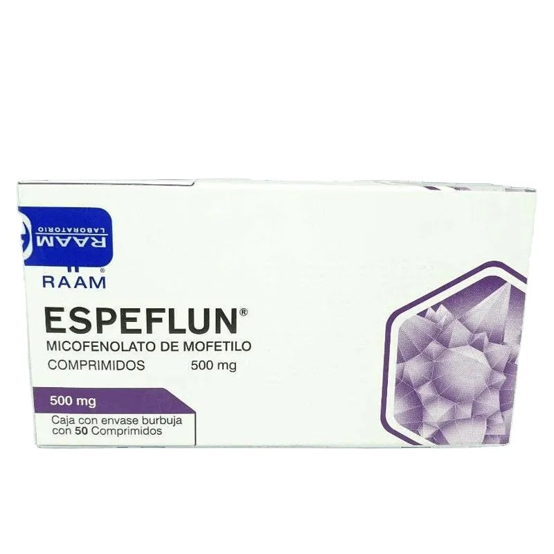 Micofenolato De Mofetilo 500 Mg Con 50 Tabletas Espeflu 7502227874387