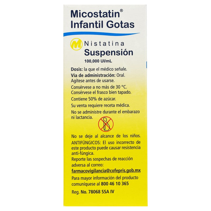 Micostatin 100,000Ui  Ml 60 Ml Gotas 7501058714213 8