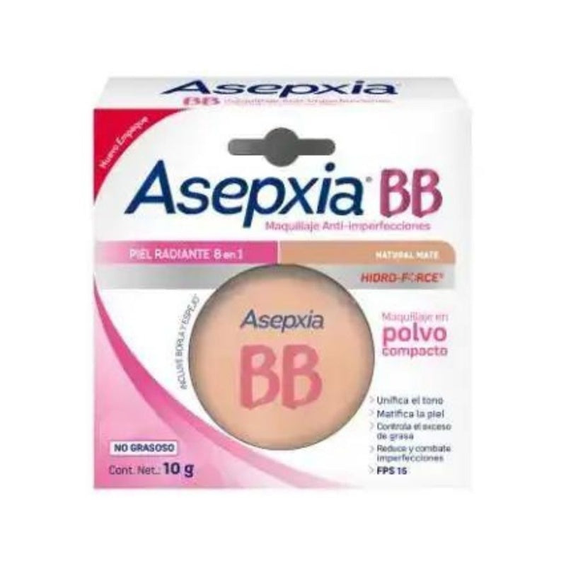 Mje Asepxia Bb Natural Mate 10 Gr Polvo