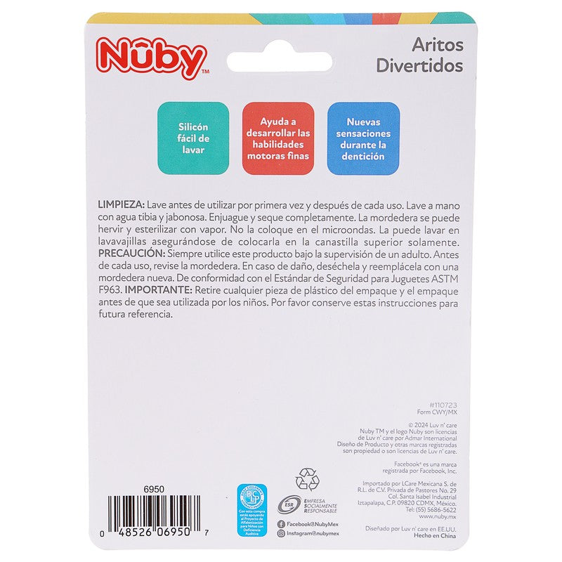 Mordedera Nuby Aritos Divertidos 3M 48526069507 7