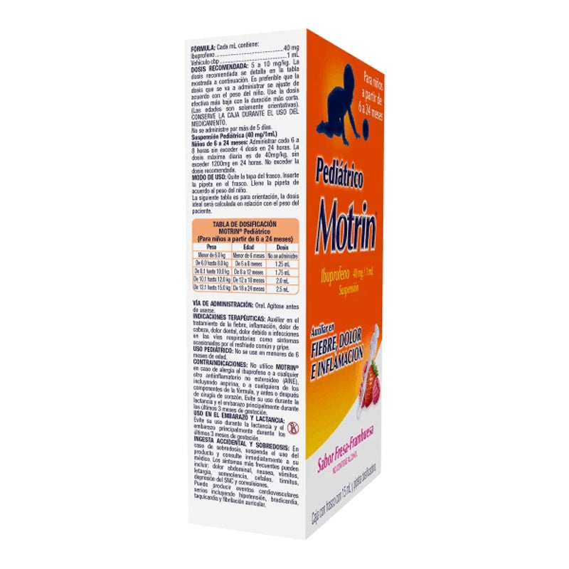 Motrin Pediátrico 40 Mg / Ml 15 Ml Suspensión