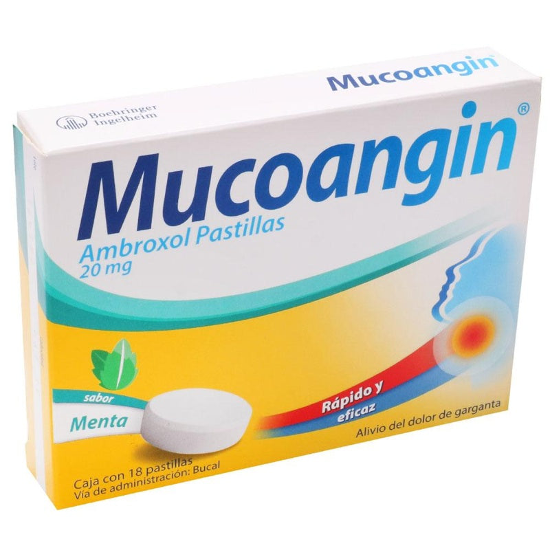 Mucoangin Menta 20 Mg Con 18 Tabletas