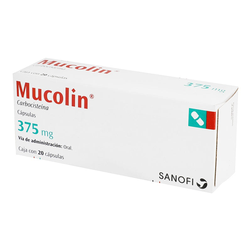 Mucolin 375 Mg Con 20 Capsulas 7501328976594