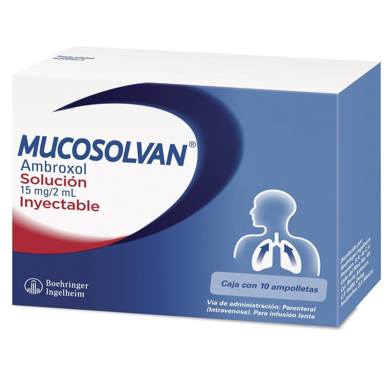 Mucosolvan 15 Mg / 2 Ml 2 Ml 10 Iv Ampolletas