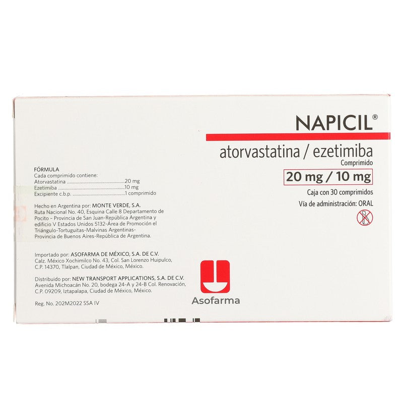 Napicil 2010Mg Con 30 Comprimidos 7730766000510 7