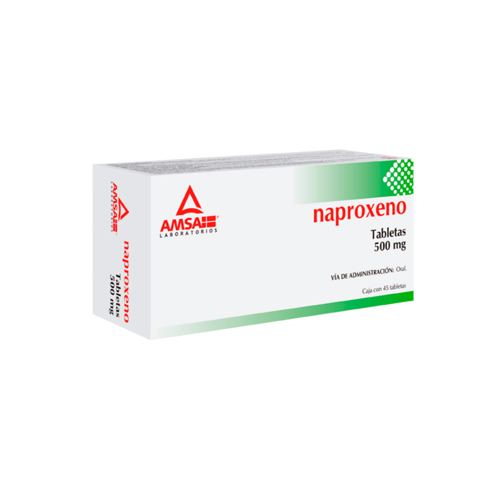 Naproxeno 500 Mg Con 45 Tabletas Amsa 7501349021655