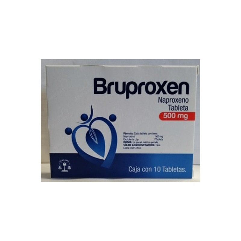 Naproxeno 500 Mg Con 10 Tabletas Bruproxen