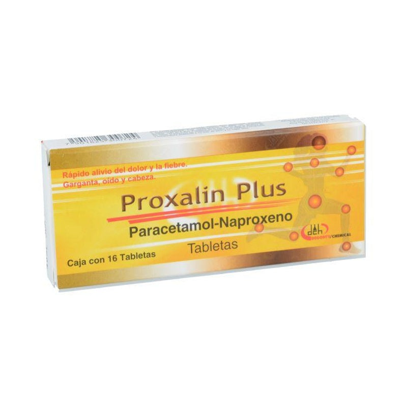 Naproxeno / Paracetamol 250 / 300 Mg Con 16 Tabletas Proxalin Plus