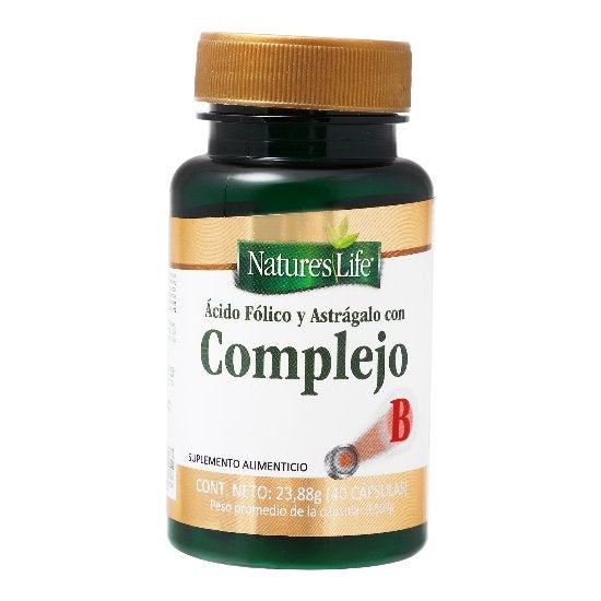 Natures Life Complejo B Acido Folico 40 Capsulas Suplemento Alimenticio 7502262360104
