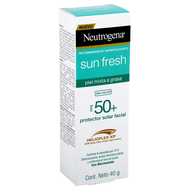Neutrogena Sun Fresh Piel Mixta Sin Color Fps 50 40 Ml Prot Solución Ar