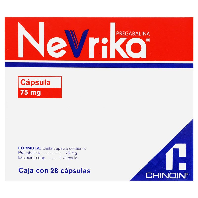 Nevrika 75 Mg Con 28 Capsulas 7501088513589