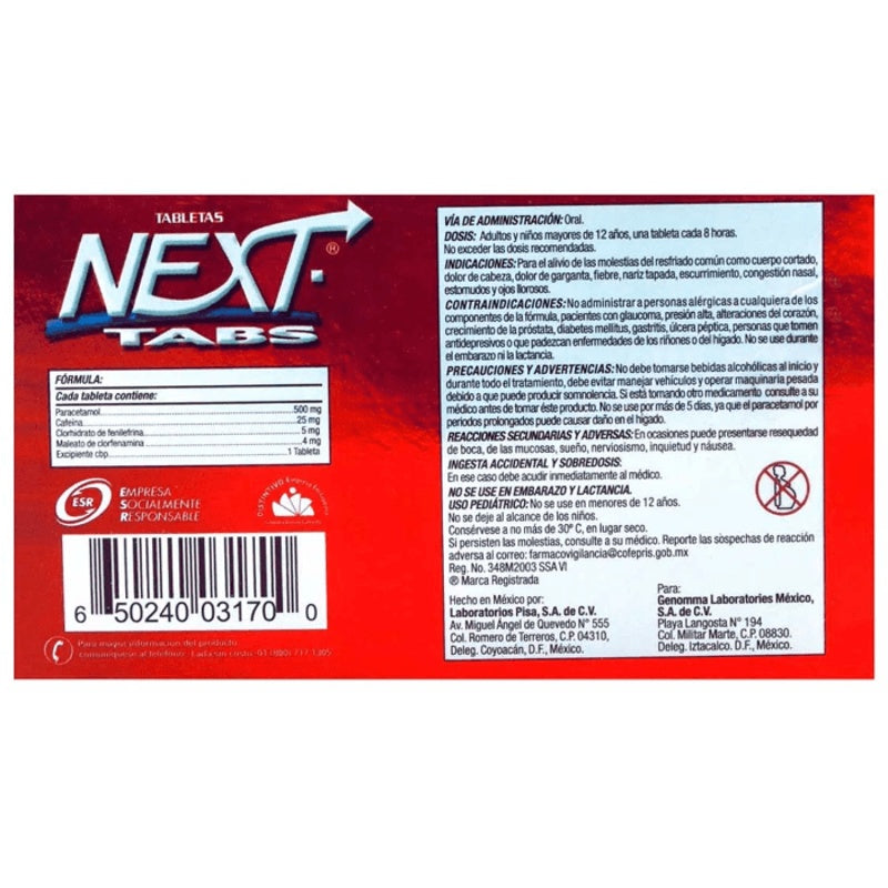 Next Gripa 20 Tabletas