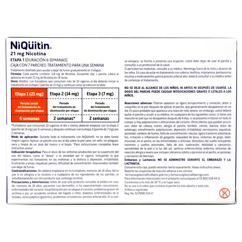 Niquitin Et 1 21 Mg 7 Parche Tópica 7501109768059 6