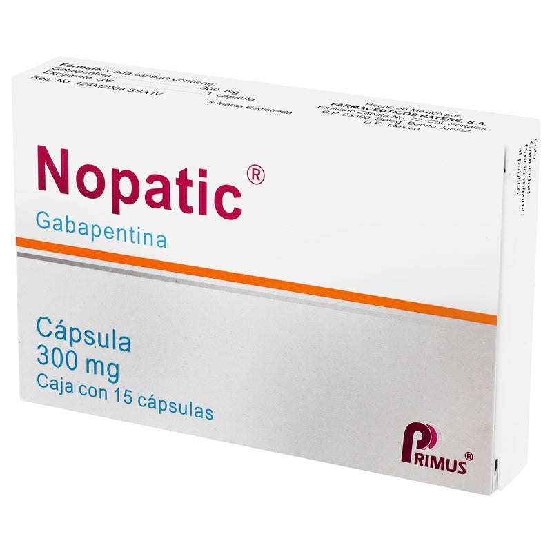 Nopatic 300 Mg Con 15 Capsulas 7502003385304 perfil 7