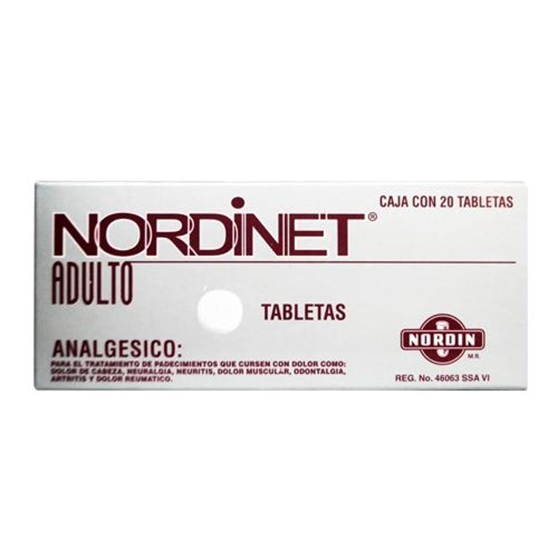 Nordinet Adulto 400 / 50 / 100 / 150 Mg Con 20 Tabletas