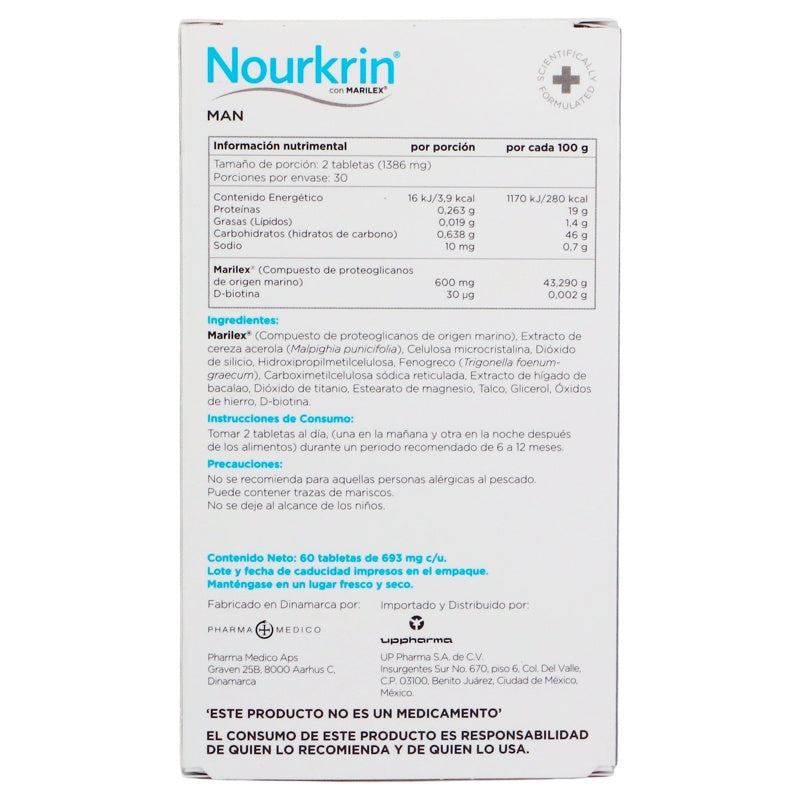 Nourkrin Man Suplemento Alimenticio 60 Tabletas