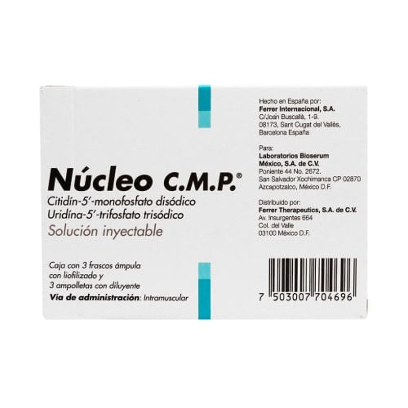 Nucleo Cmp 10 / 6 Mg 2 Ml 3 Im Ampolletas 7503007704696