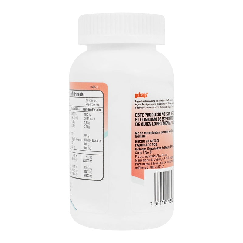 Omega 3 Salmon 100 Mg Con 100 Capsulas Suplemento Alimenticio