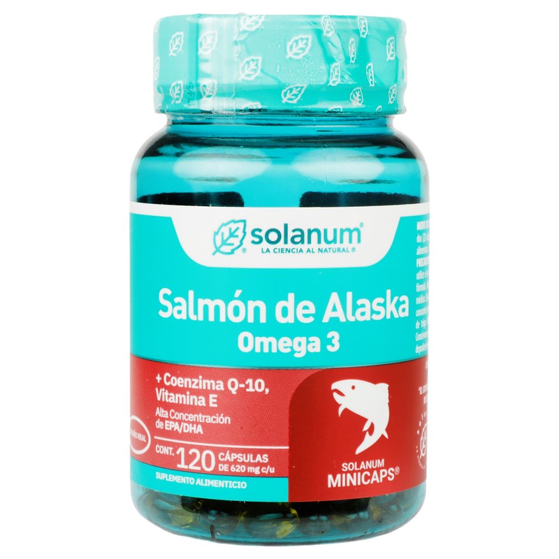Omega 3  Salmon Alaska  Vitamina E  Q10 620 Mg Con 120 Capsulas Suplemento Alimenticio 7503023641043