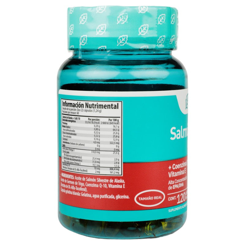 Omega 3  Salmon Alaska  Vitamina E  Q10 620 Mg Con 120 Capsulas Suplemento Alimenticio 7503023641043 12