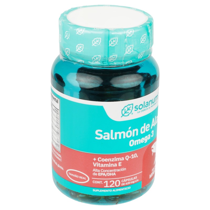 Omega 3  Salmon Alaska  Vitamina E  Q10 620 Mg Con 120 Capsulas Suplemento Alimenticio 7503023641043 2