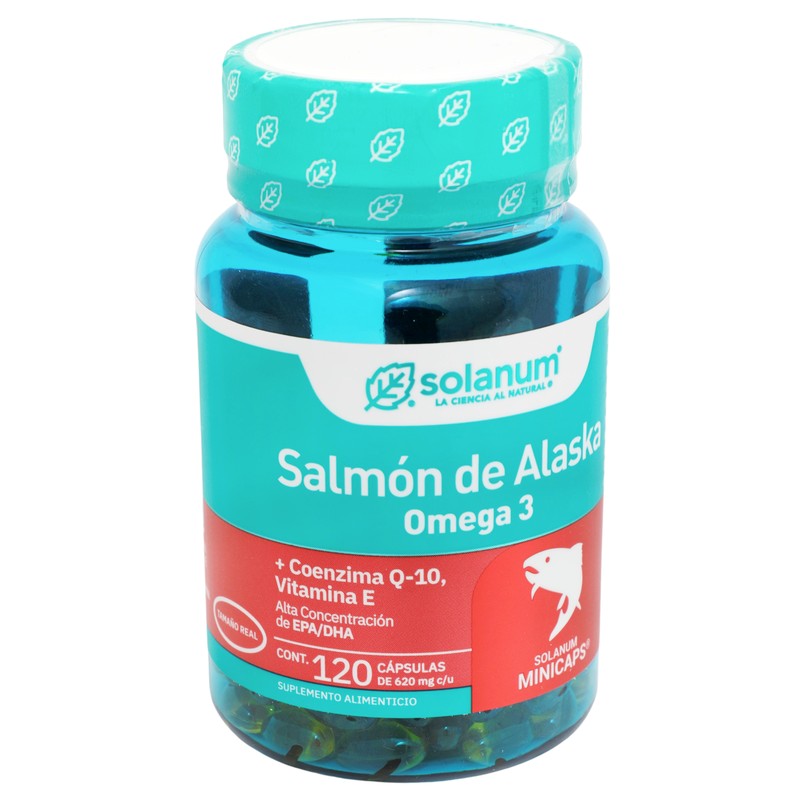 Omega 3  Salmon Alaska  Vitamina E  Q10 620 Mg Con 120 Capsulas Suplemento Alimenticio 7503023641043 3