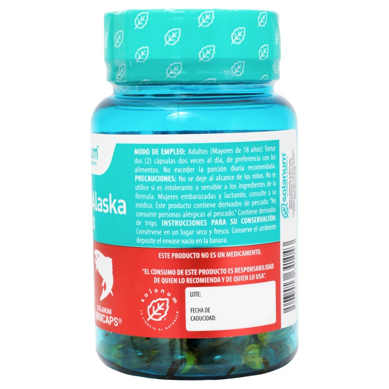 Omega 3  Salmon Alaska  Vitamina E  Q10 620 Mg Con 120 Capsulas Suplemento Alimenticio 7503023641043 8