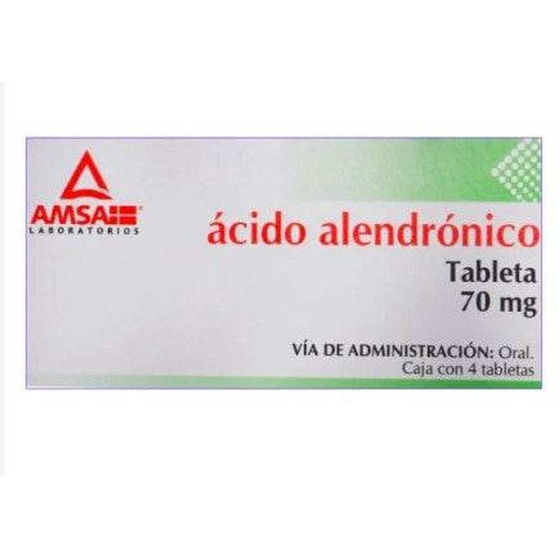 Acido Alendronico 70 Mg Con 4 Tabletas Amsa 7501349020870