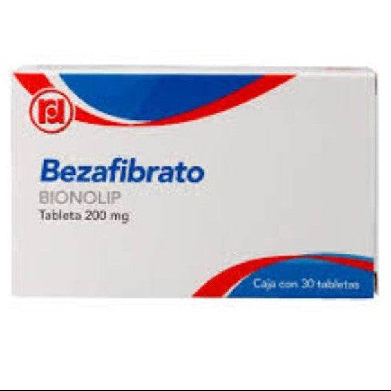 Bezafibrato 200 Mg Con 30 Tabletas Bionolip 7501563380149