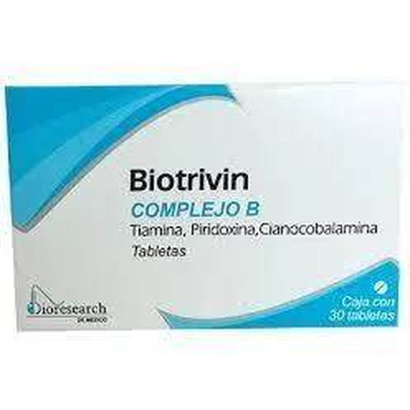 Complejo B 100  5  50 Mg Con 30 Tabletas Biotrivin 7501563380118