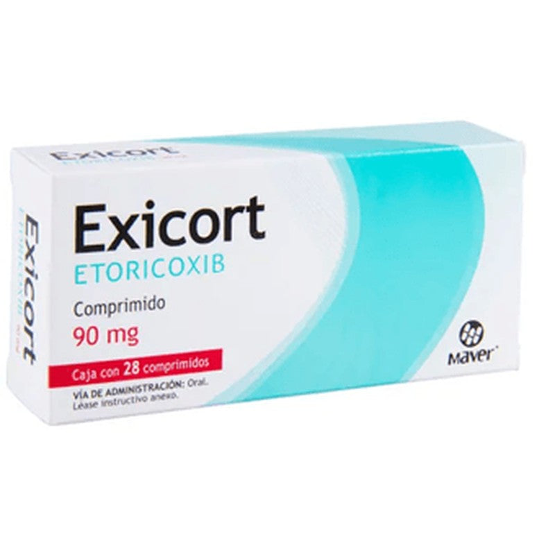 Etoricoxib 90 Mg Con 28 Tabletas Exicort 7502009746505
