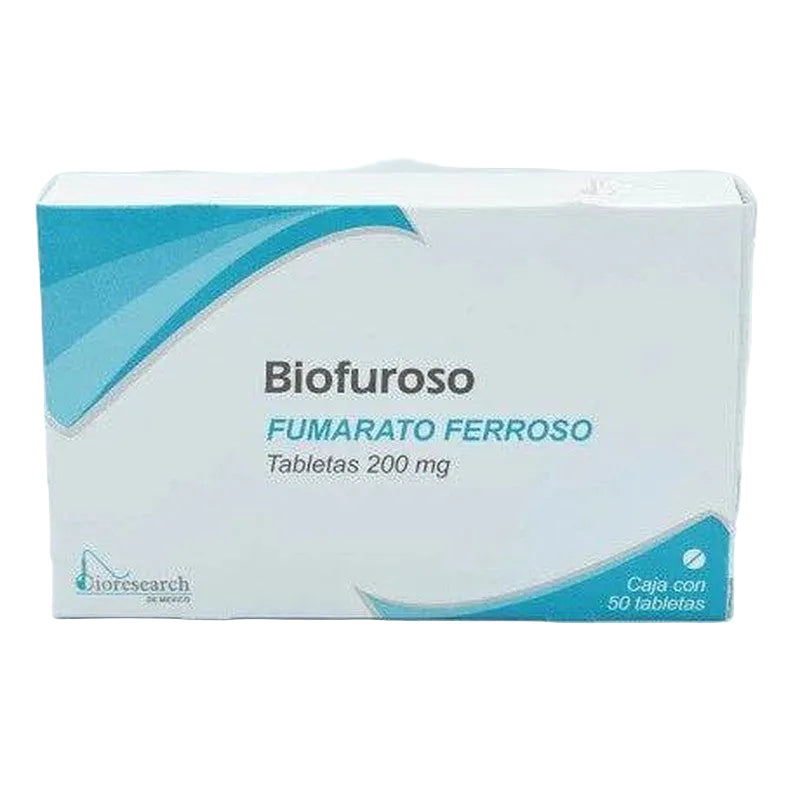 Fumarato Ferroso 200 Mg Con 50 Tabletas Biofuroso 7501563310337