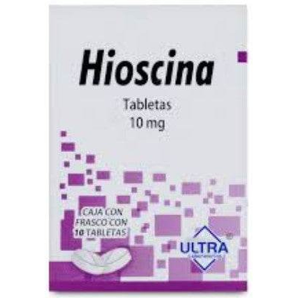 Hioscina 10 Mg Con 10 Tabletas Ultra, 7502216803626