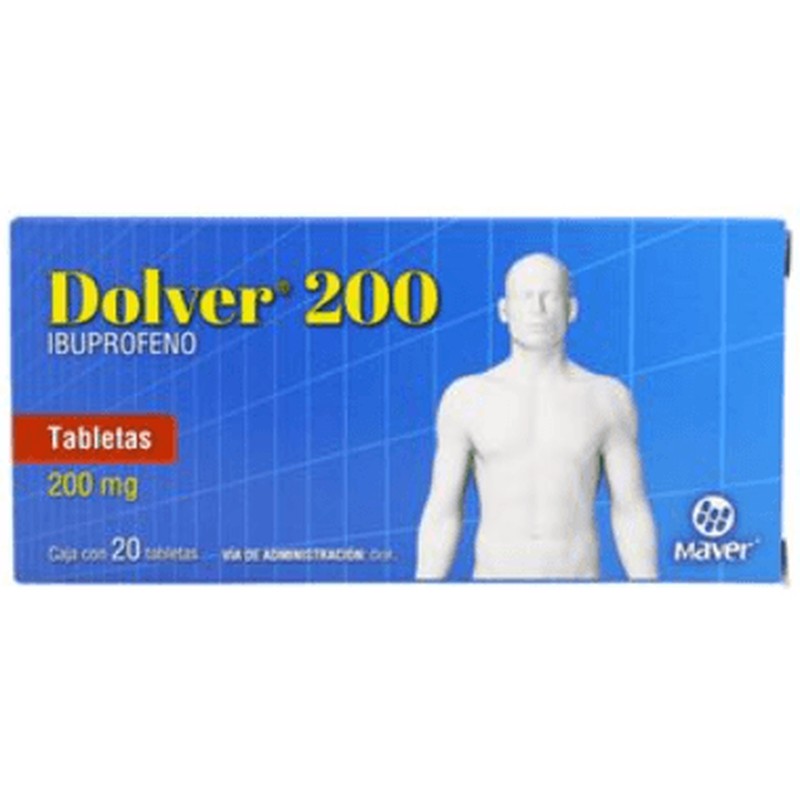 Ibuprofeno 200 Mg Con 20 Tabletas Dolver 7502009746123