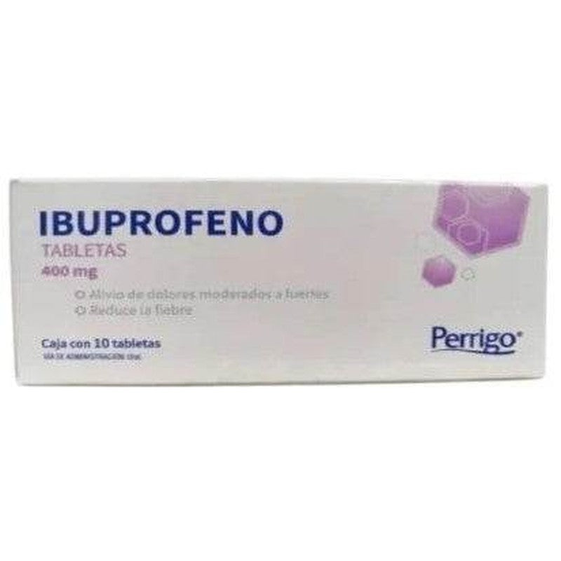 Ibuprofeno 400 Mg Con 10 Tabletas Perrigo 7501109763382