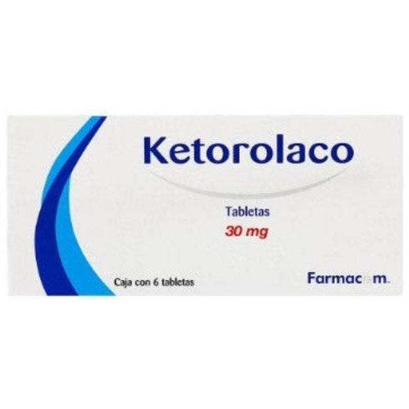 Ketorolaco 30 Mg Con 6 Tabletas Sub Bioresearch 7501109762071