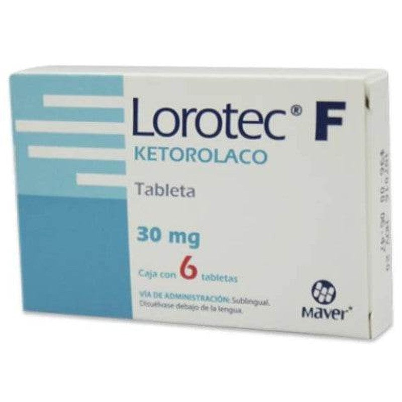 Ketorolaco 30 Mg Con 6 Tabletas Sub Lorotec 7502009746154