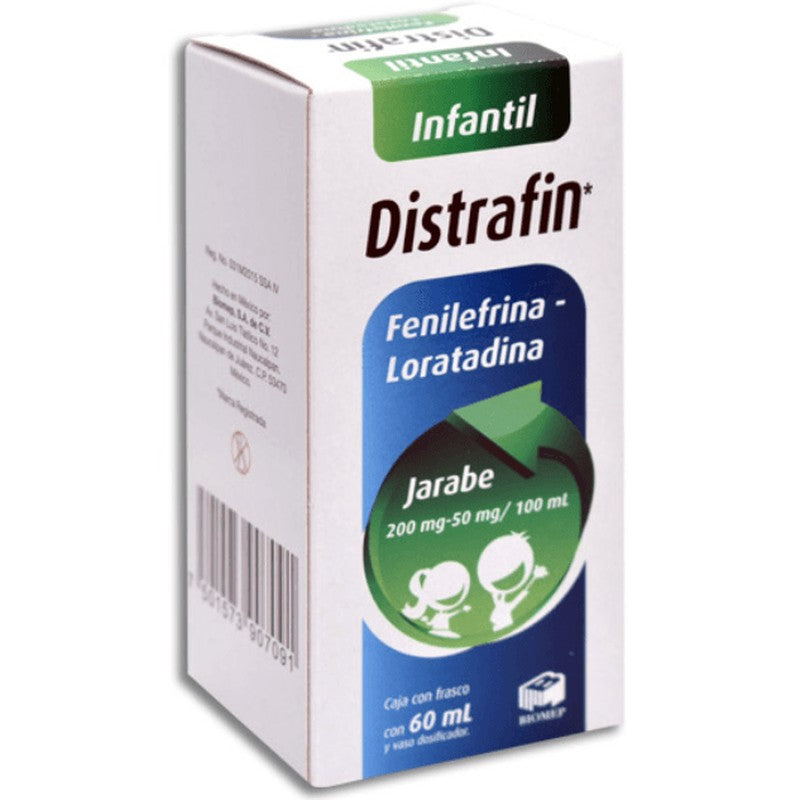 Loratadina  Fenilefrina 100  200 Mg  100 Ml 120 Ml Infantil Jarabe Distrafin 7501573907091