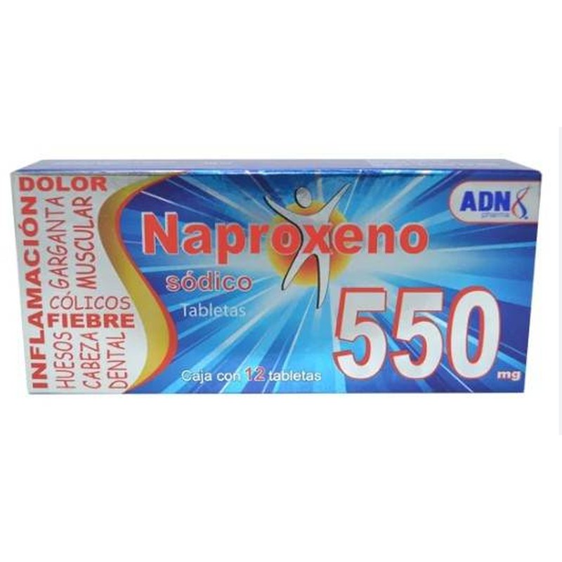 Naproxeno 550 Mg Con 12 Tabletas Adn 7506449300051