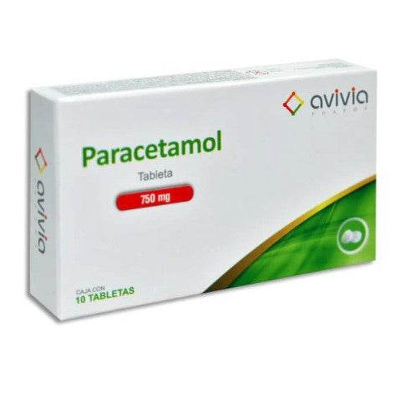 Paracetamol 750 Mg Con 10 Tabletas Avivia 7502209850866