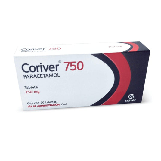 Paracetamol 750 Mg Con 10 Tabletas Coriver