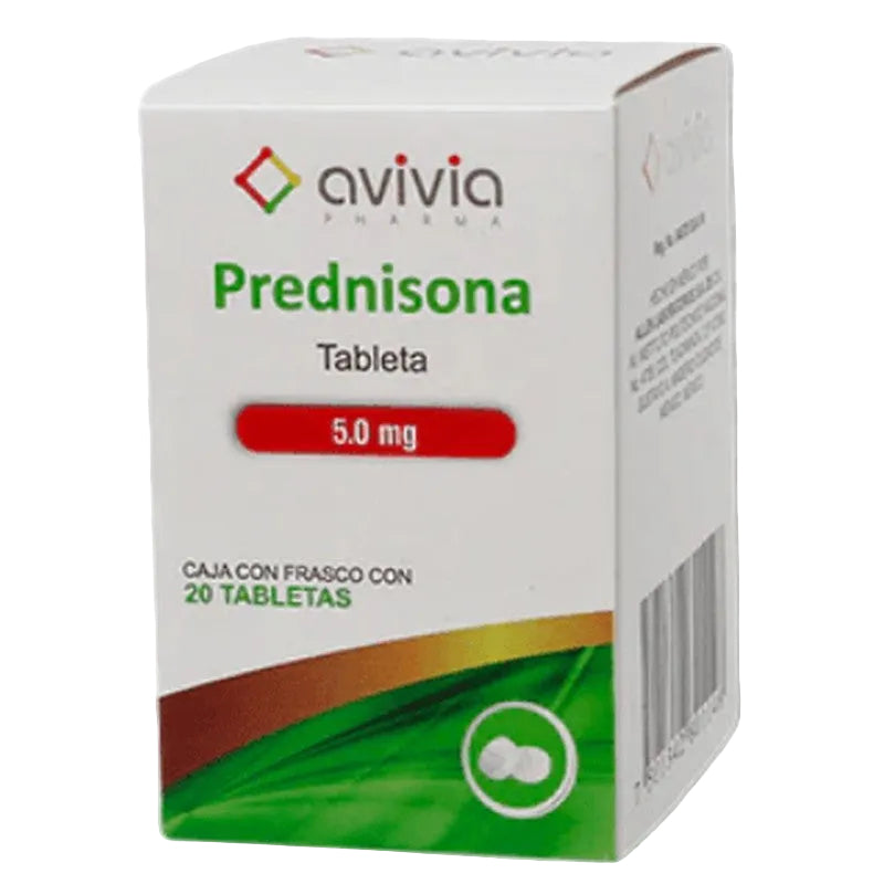 Prednisona 5 Mg Con 20 Tabletas Avivia 7501342801148