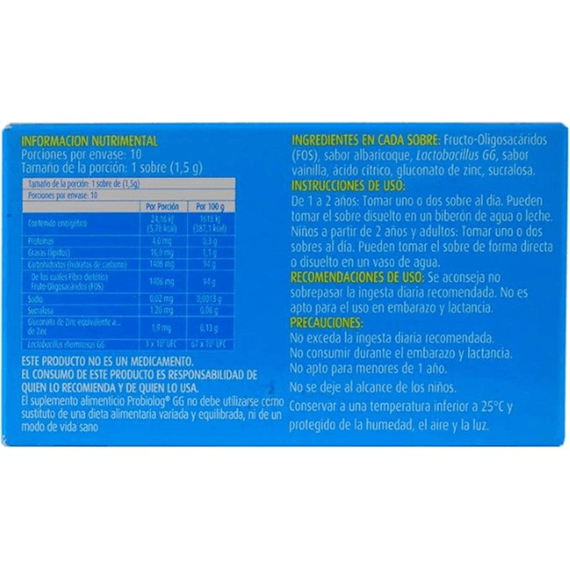 Probiolog Gg 1.5 Gr 10 Polvo Sobres Suplemento Alimenticio 3701427900375, 3