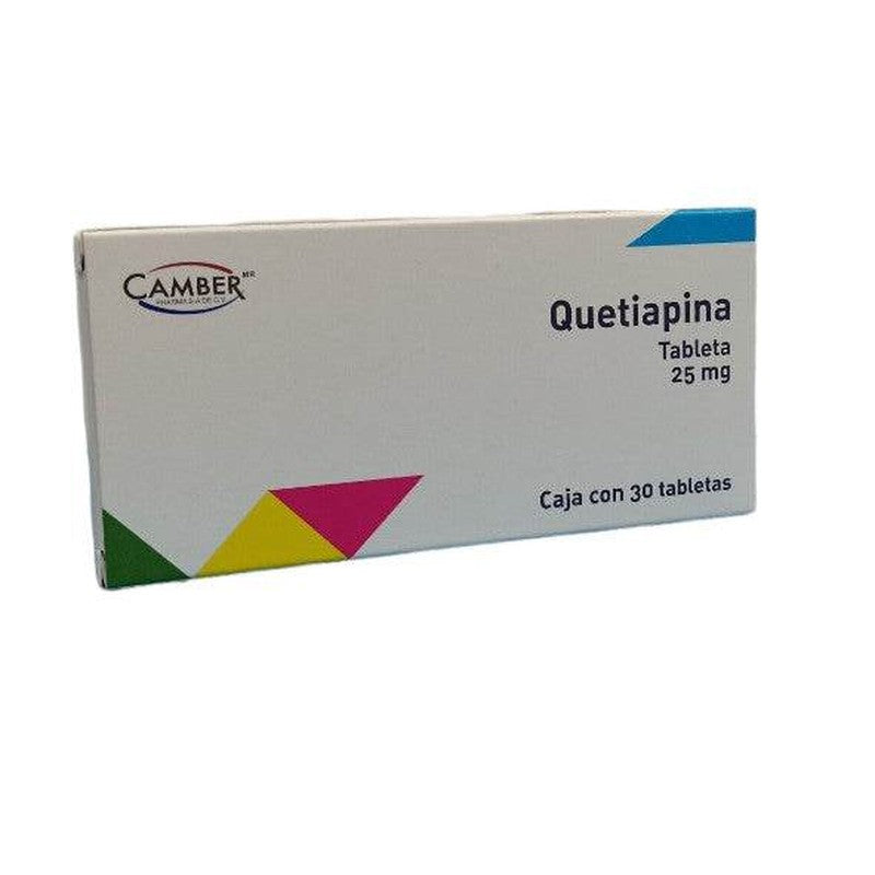 Quetiapina 25 Mg Con 30 Tabletas Camber 7506442700889