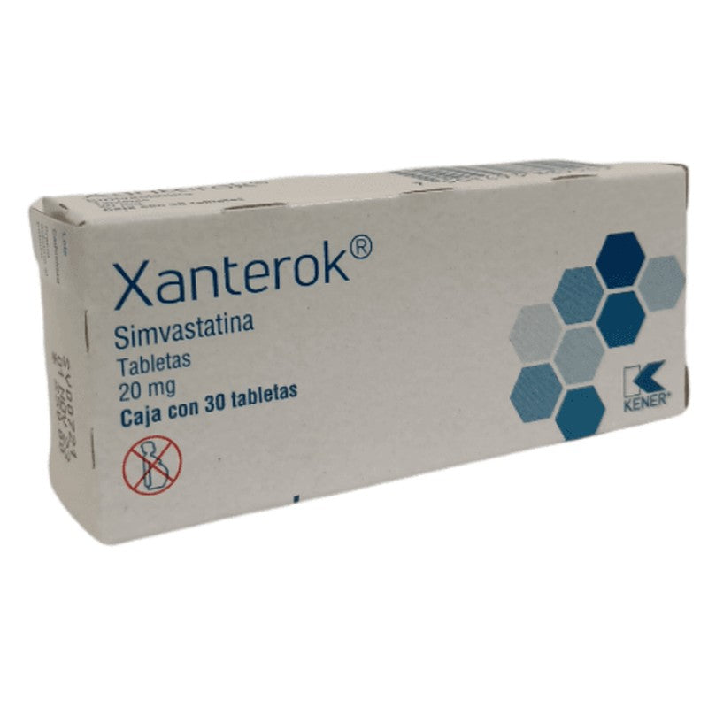 Simvastatina 20 Mg Con 30 Tabletas Xanterok 7501493889545